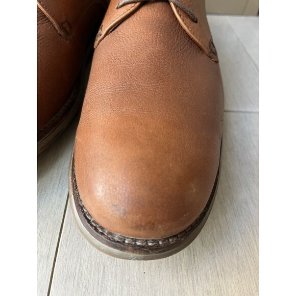 De La Rentis Men Oxford Derby Leather Brown Shoes Sz 10 M - Picture 7 of 13